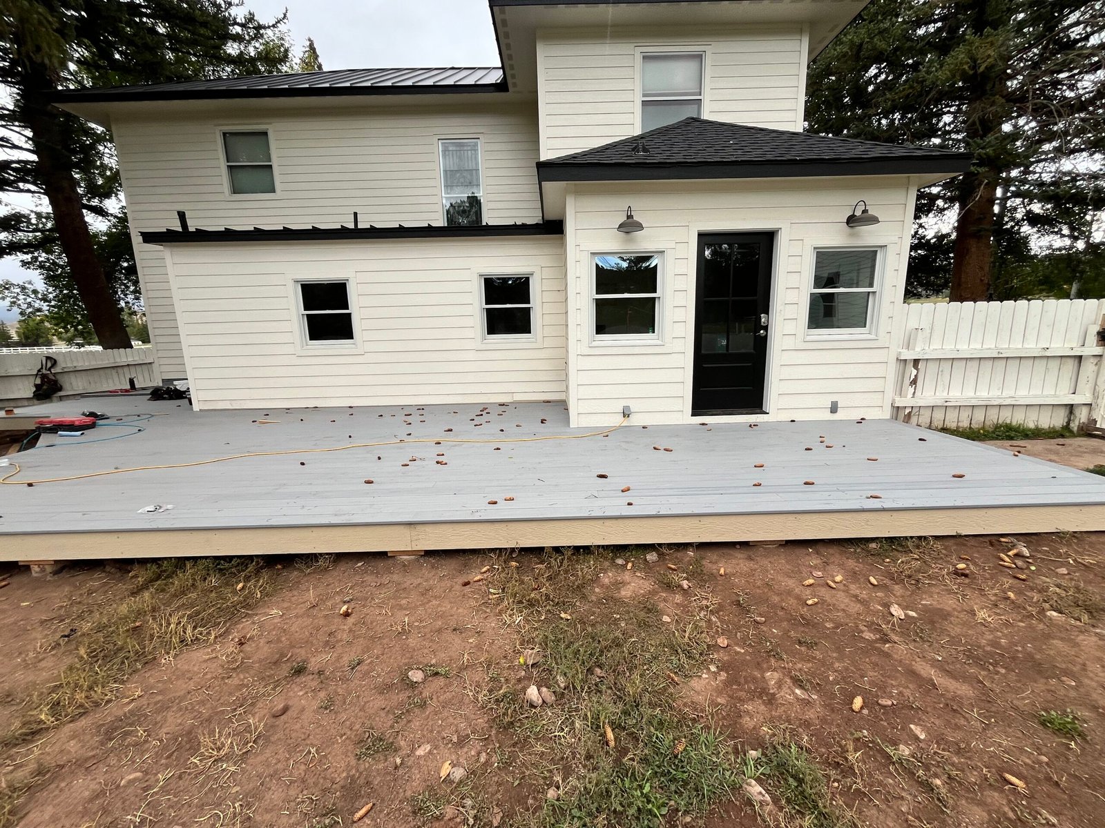 White house with deck in eagle colorado