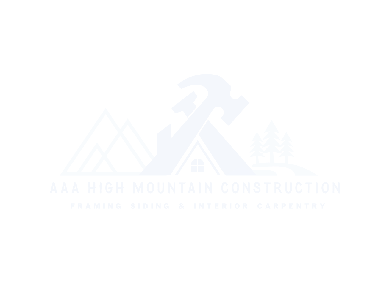 AAA High Mountain Construction in Colorado White logo